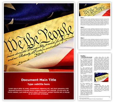 American Constitution Editable Word Template