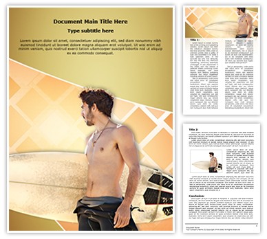 Surfer Leisure Sports Editable Word Template