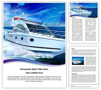 Powerboat Editable Word Template