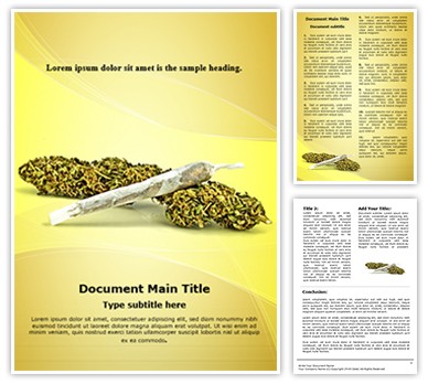 Cannabis Editable Word Template