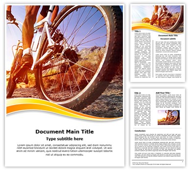 Cyclist Editable Word Template