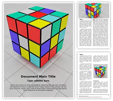 Rubiks Cube Editable Word Template