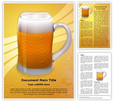 Appetizing Beer Glass Editable Word Template