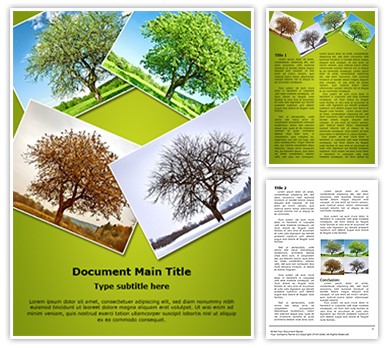 Seasonal Tree Editable Word Template