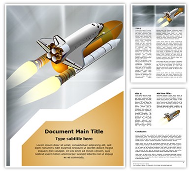 Space Shuttle Editable Word Template