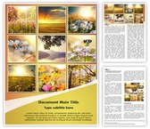 Summer Flower Collages Editable PowerPoint Template