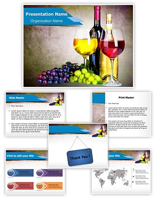 Grapes Wine Editable PowerPoint Template