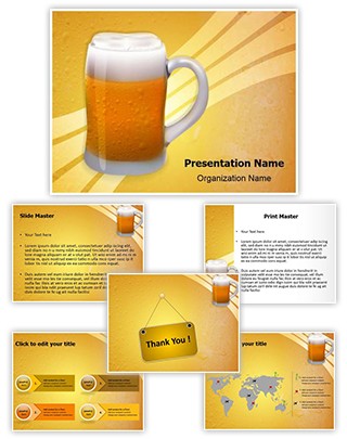 Appetizing Beer Glass Editable PowerPoint Template