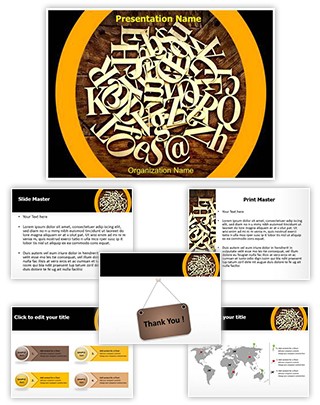 Typography Alphabets Editable PowerPoint Template