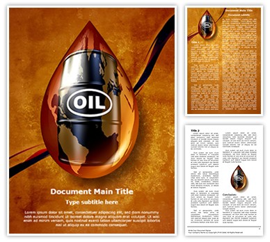 Oil Drop Editable Word Template