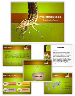 Water Larva Editable PowerPoint Template