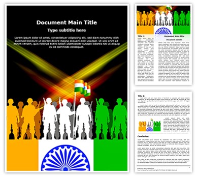 Indian Army Editable Word Template