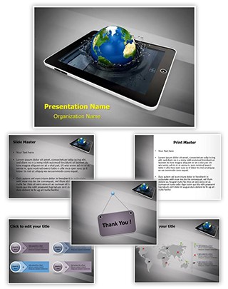 Tab Global Communication Editable PowerPoint Template