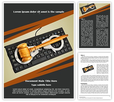 Cyber Law Concept Editable Word Template