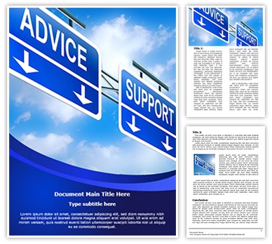 Advice Support Editable Word Template