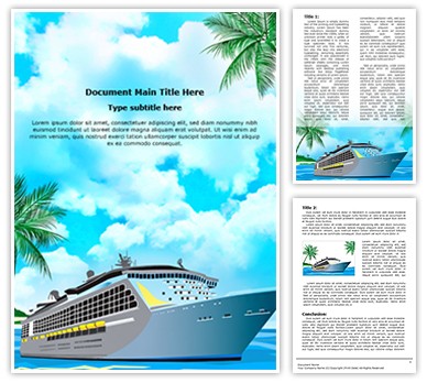 Cruise Ship Editable Word Template