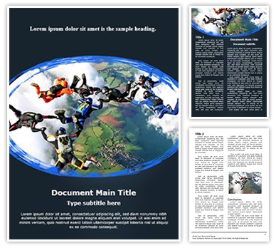 Skydivers Editable Word Template