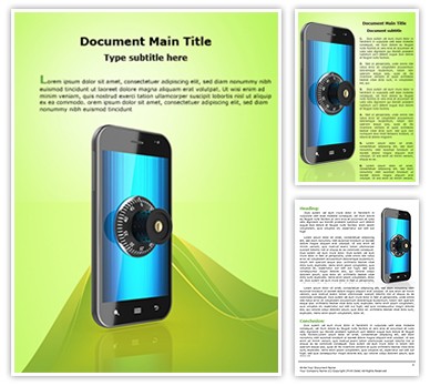 Mobile Security Lock Editable Word Template