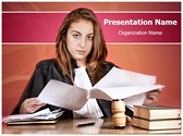 Young Judge Editable PowerPoint Template