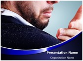 Hair Dandruff Shoulder Editable PowerPoint Template