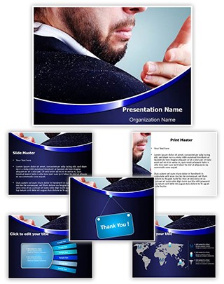 Hair Dandruff Shoulder Editable PowerPoint Template