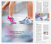 Jogging Workout Training Editable PowerPoint Template