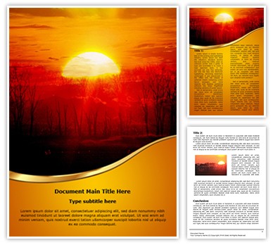 Sunrise Tree Editable Word Template