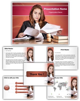 Young Judge Editable PowerPoint Template