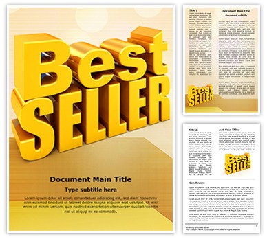 Best Seller Editable Word Template