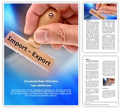 Export Import Editable Word Template