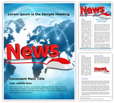 Online News Editable Word Template