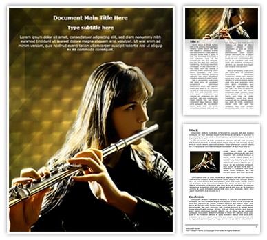 Flutist Editable Word Template