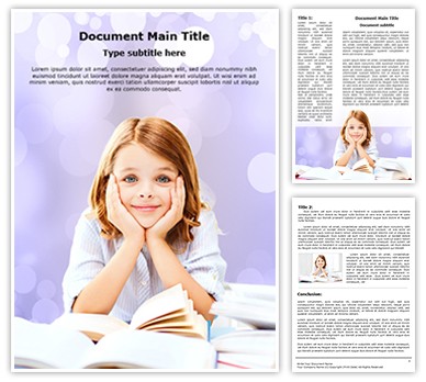 Learning Education School Editable Word Template