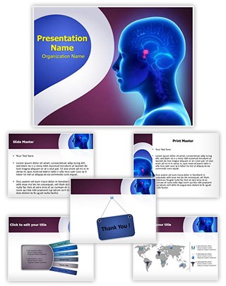 Brain Pituitary Gland Editable PowerPoint Template