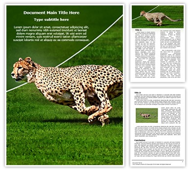Cheetah Editable Word Template