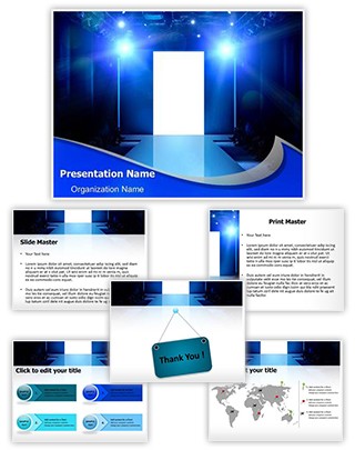 Fashion Show Stage Editable PowerPoint Template