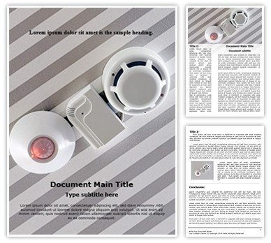 Fire Sensor System Editable Word Template