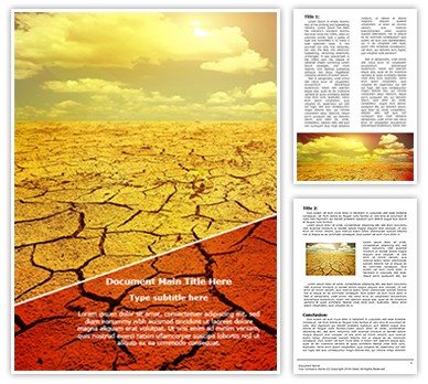 Drought Editable Word Template