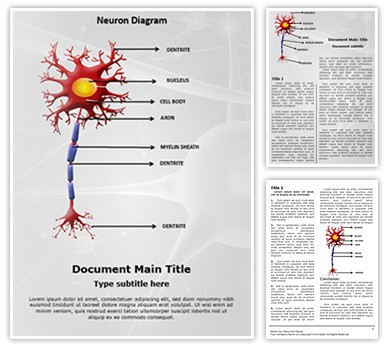 Neuron Diagram Editable Word Template