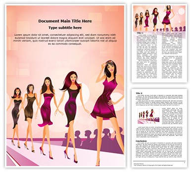 Fashion Show Ramp Editable Word Template