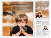 Praying Editable PowerPoint Template