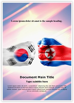 South Korea North Korea Editable Word Template