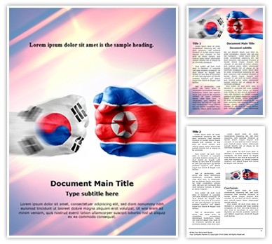 South Korea North Korea Editable Word Template