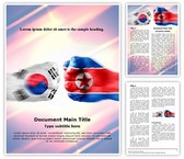 South Korea North Korea Editable PowerPoint Template