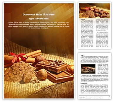 Delicious Cocoa Chocolate Editable Word Template