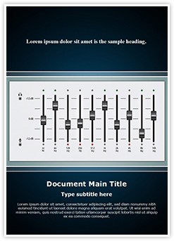 Music Equalizer Mixing Console Editable Word Template