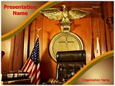 Courtroom Judge Chair Editable PowerPoint Template