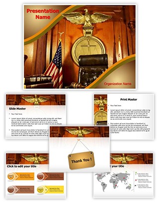 Courtroom Judge Chair Editable PowerPoint Template