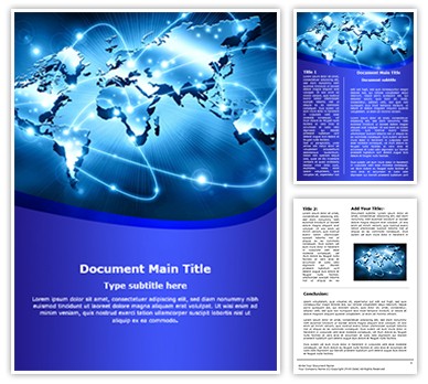 Internet Abstract Editable Word Template