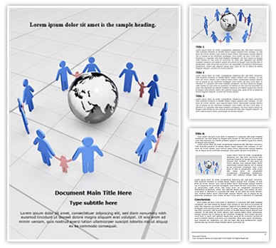 Globe And Family Editable Word Template